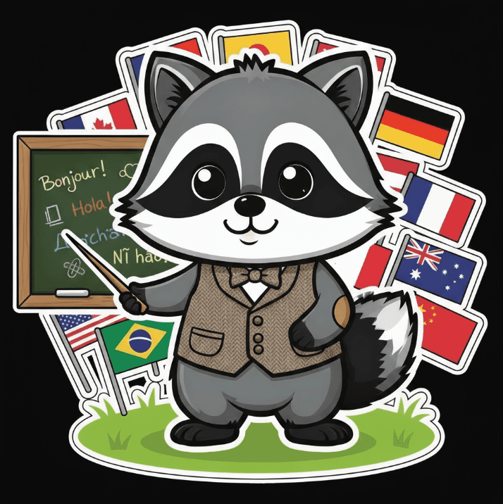 TrashPanda with international flags